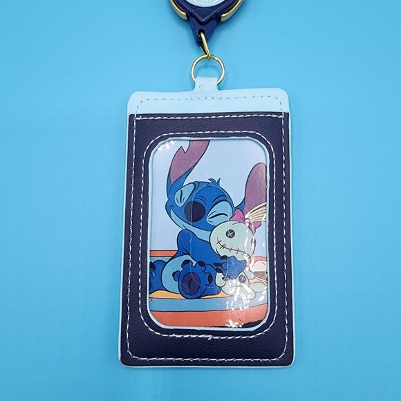 Loungefly Disney Lilo and Stitch Scrump Bedtime Retractable Lanyard ID Holder - Picture 9 of 10